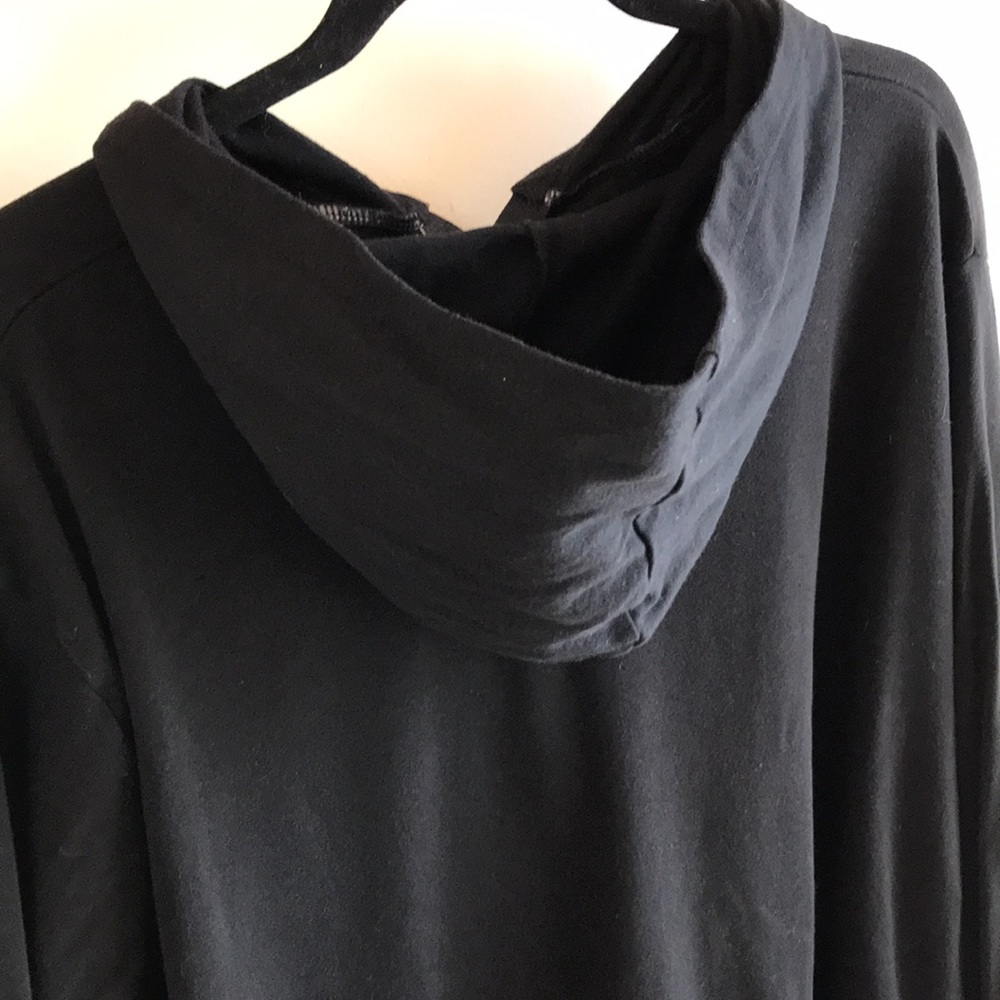 Essentials Sz 4X hoodie zip front Y2K graphic roses Butterflies crystals black - Picture 9 of 14